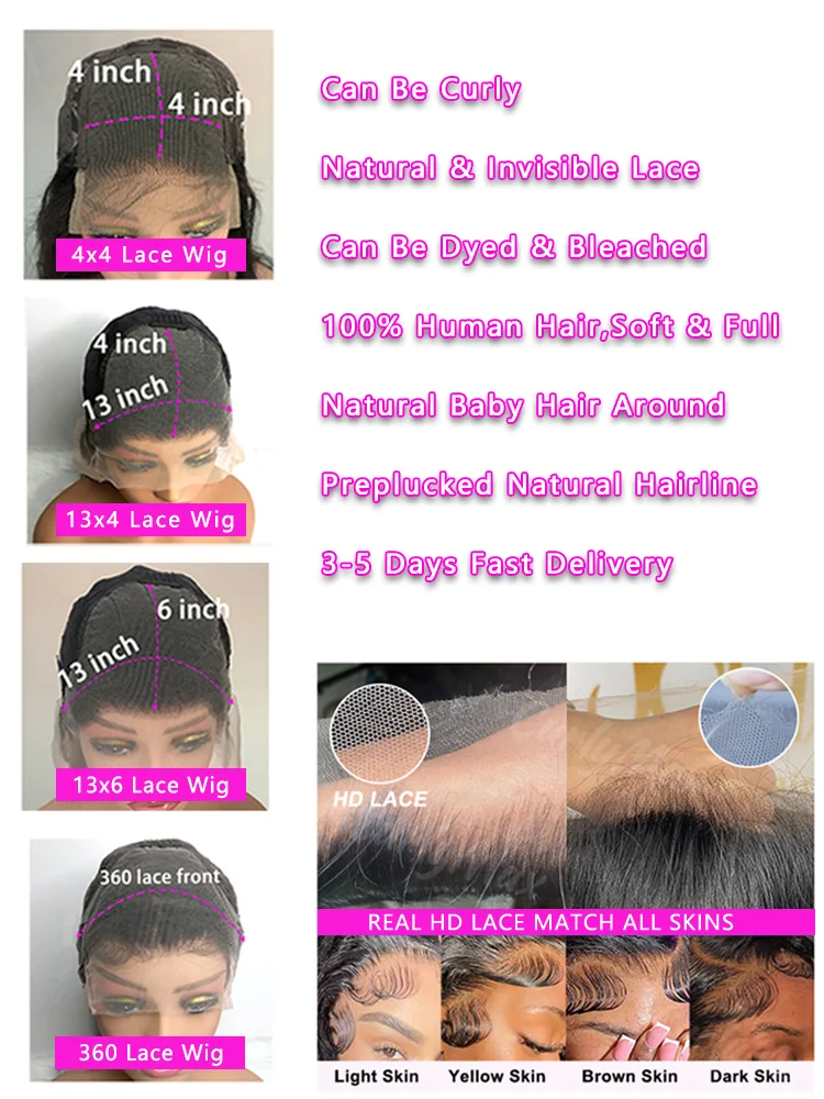Body Wave Hd Lace Wig 13x6 Human Hair Frontal Wig Brazilian 30 40 Inch 13x4 Lace Front Human Hair Wigs Women 4x4 Closure human hair wigs