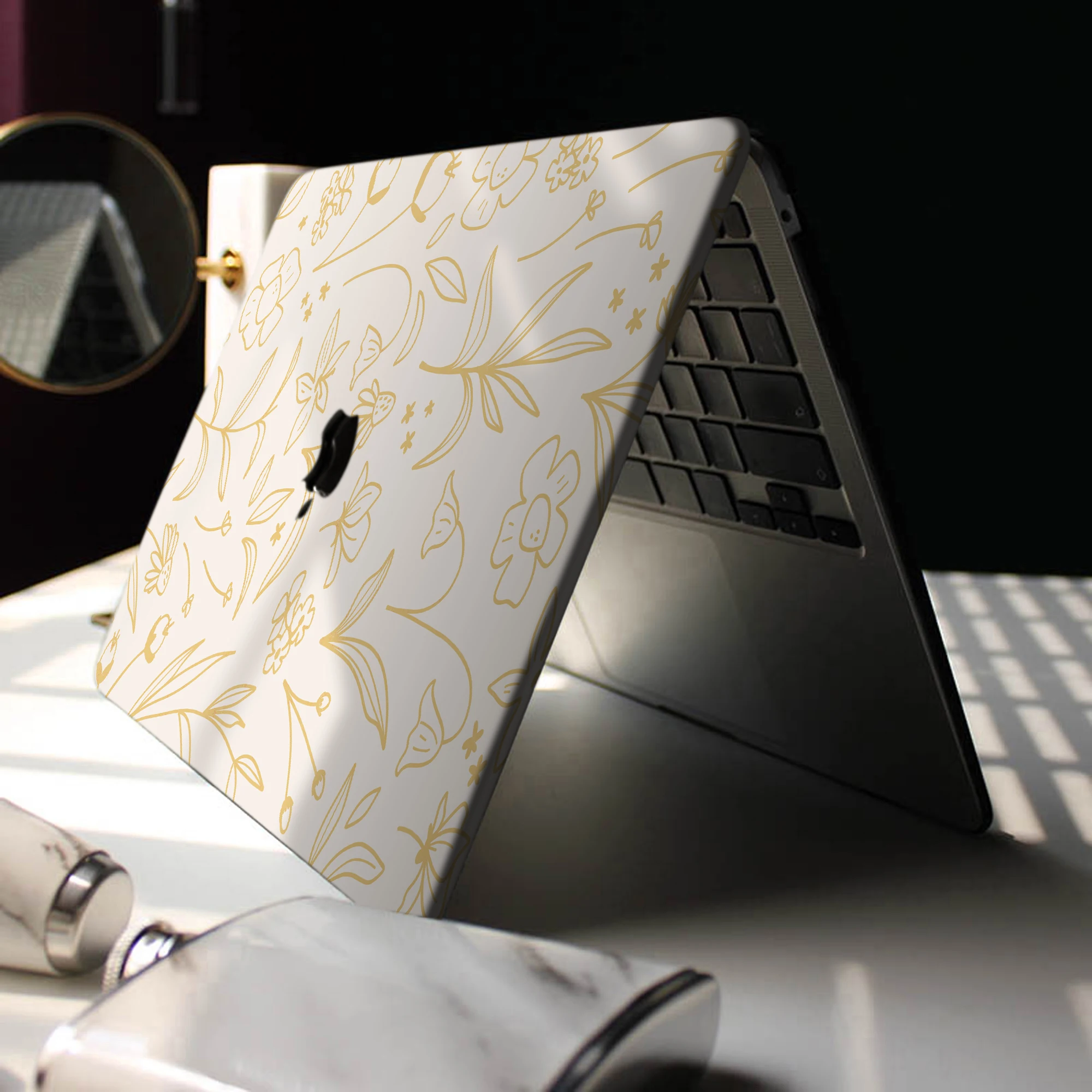 Estojo Rígido Floral de Flor Minimalista para Macbook Pro Case 13 A1708 A2338 m1 2023 Funda 14 2023 ar 136 m2 2023 A2681 - Imagem 6