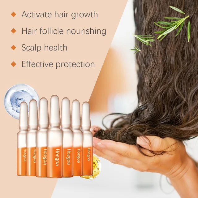 Hair Growth Ampoules Regrowth Anti Hair Loss Repair Split End Dry Damaged Hair Essential Oil Nourishing Scalp Portable Hair Care 6