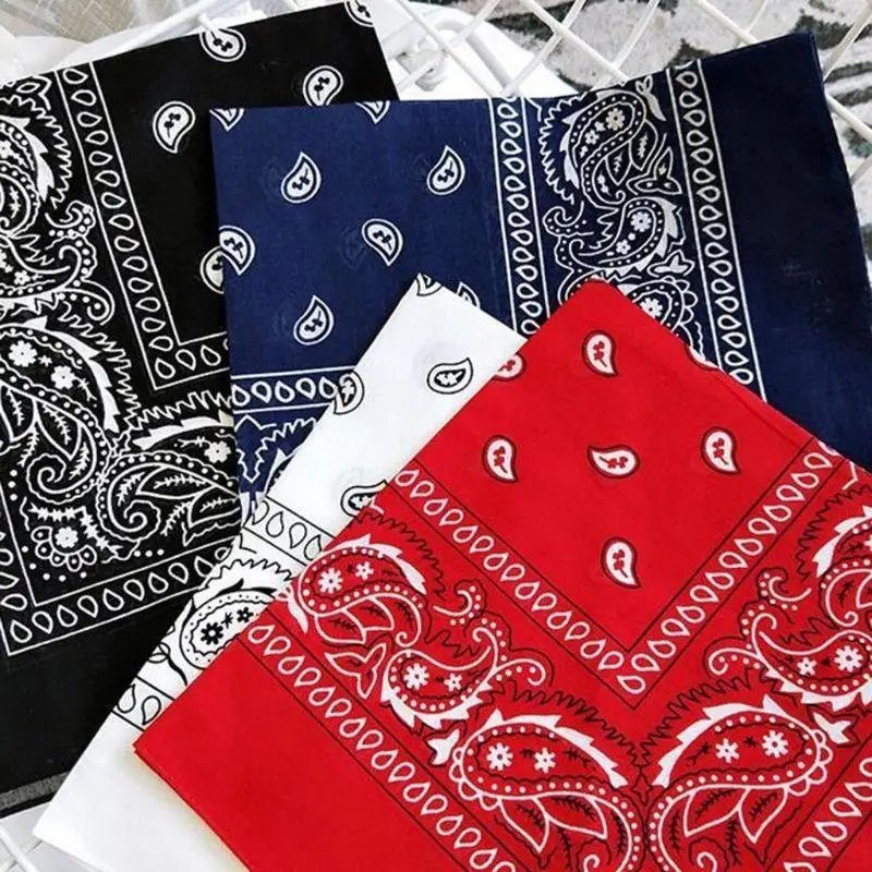 39BD 58x58cm Koreanisches Frauen-Quadrat-Bandana aus Baumwolle mit ethnischem, geometrischem Paisley-Blumendruck – Detail 8