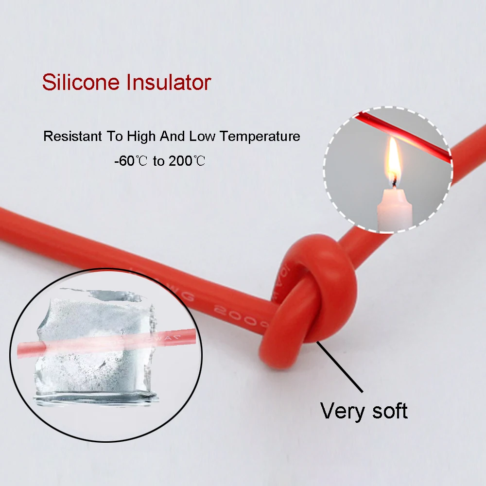 Description Picture 6 of item8/6/4AWG 2 0AWG Super Soft Silicone Battery Connection Cable with Tinned Copper Lugs For Inverter,Battery,Car ,UPS.solar