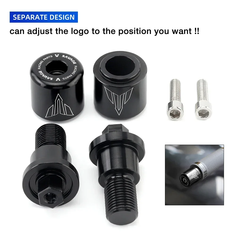thumbnail image 2 of Yamaha Motorcycle Bar End Caps - CNC Aluminum Handlebar End Plugs For MT/FZ/XSR Series (Black) 2 of 12