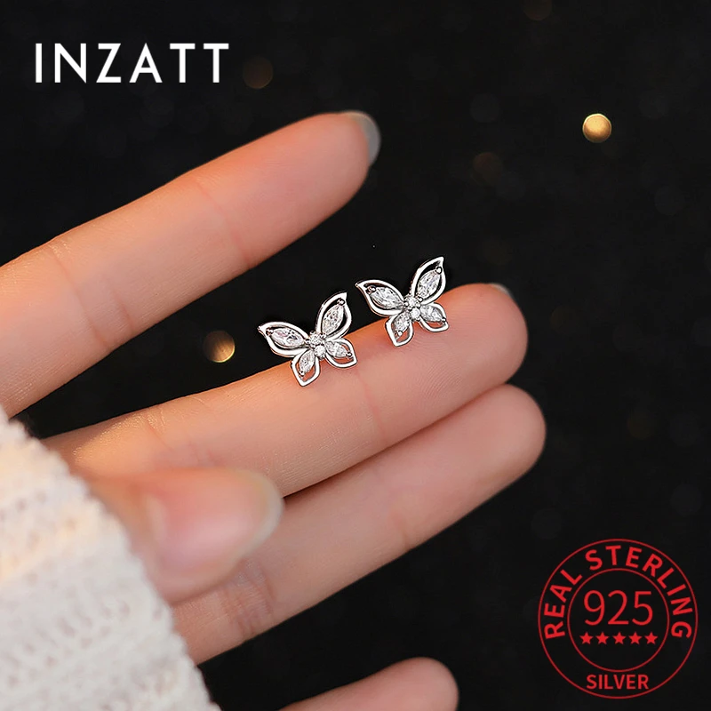 Aretes De Mariposa De Plata 925 Para Mujeres Pendientes Pequeños De