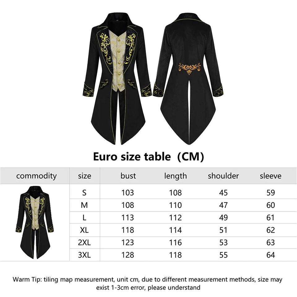 Smoking medieval masculino vitoriano vintage steampunk traje manga longa  jaqueta príncipe roupas halloween feriado evento robe uniforme - AliExpress, image size:960x960
