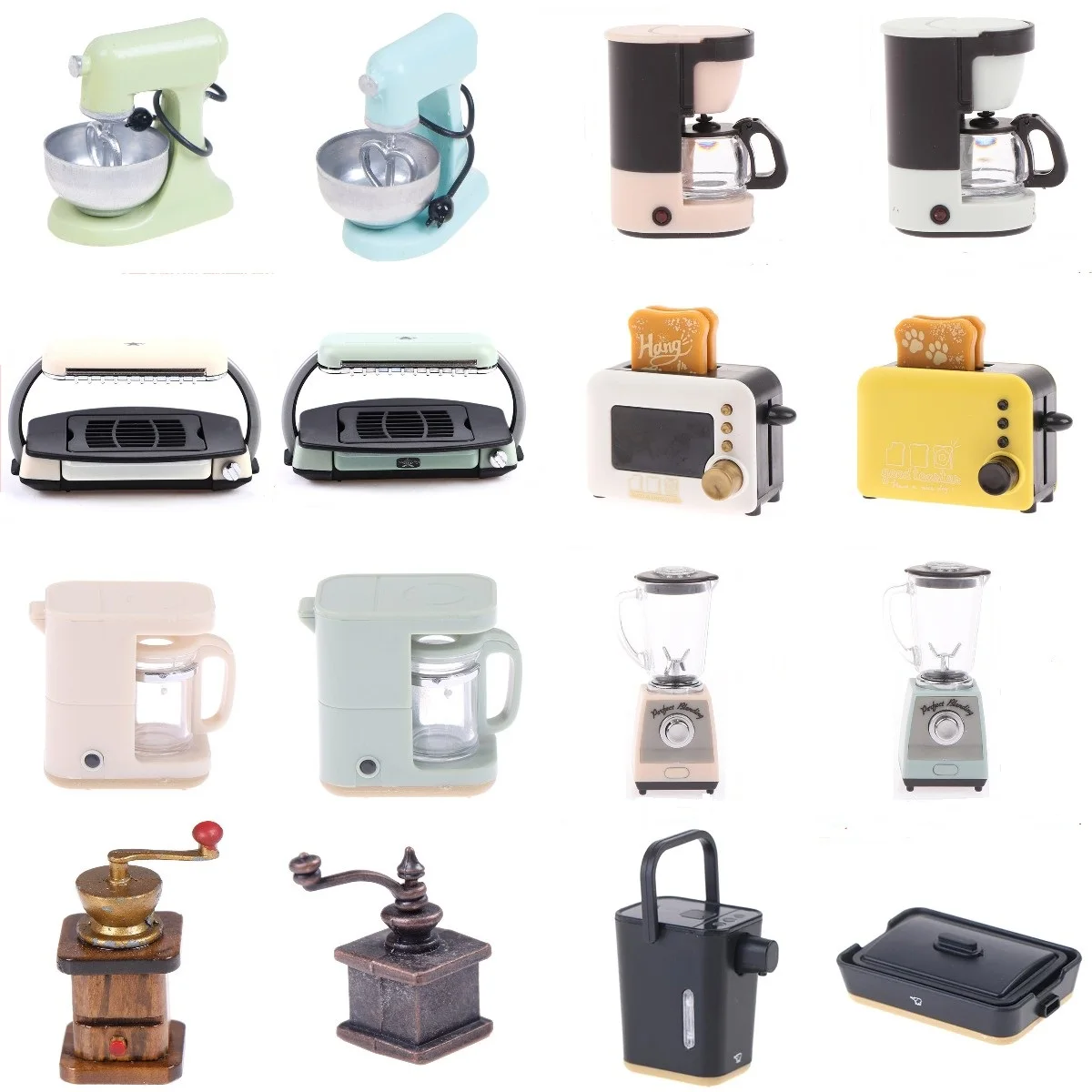 1/12 Miniature Dollhouse Blender Rice Cooker Coffee Machine Bread Machine Barbecue Simulation Kitchen Appliance Toy kitchen toys pretend kitchen toys doll house toys