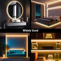 220V หรี่แสงได้ COB LED Neon Strip Light สวิตช์หรี่ไฟชุดปลั๊กกันน้ํา 288 LED Flex Tube โคมไฟสูง Bright WARM/สีขาวธรรมชาติ 6