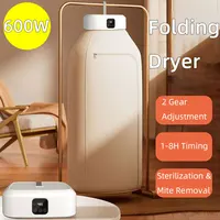 600W Folding Drying Machine,Remote Control Timing Portable Dryer,Household Small Folding Dryer,Folding Clothes Dryer 110V220V 2