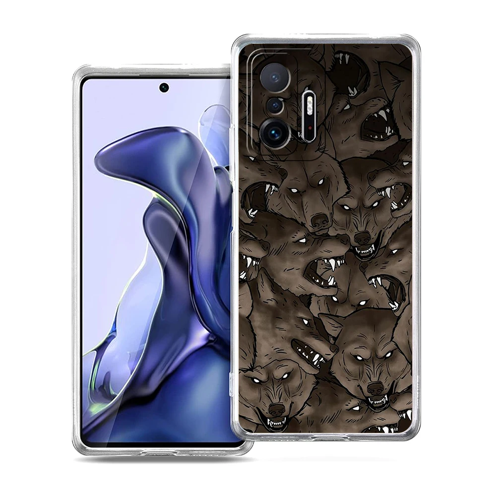 Moon Roaring Wolf Soft Transparent Phone Case Cover