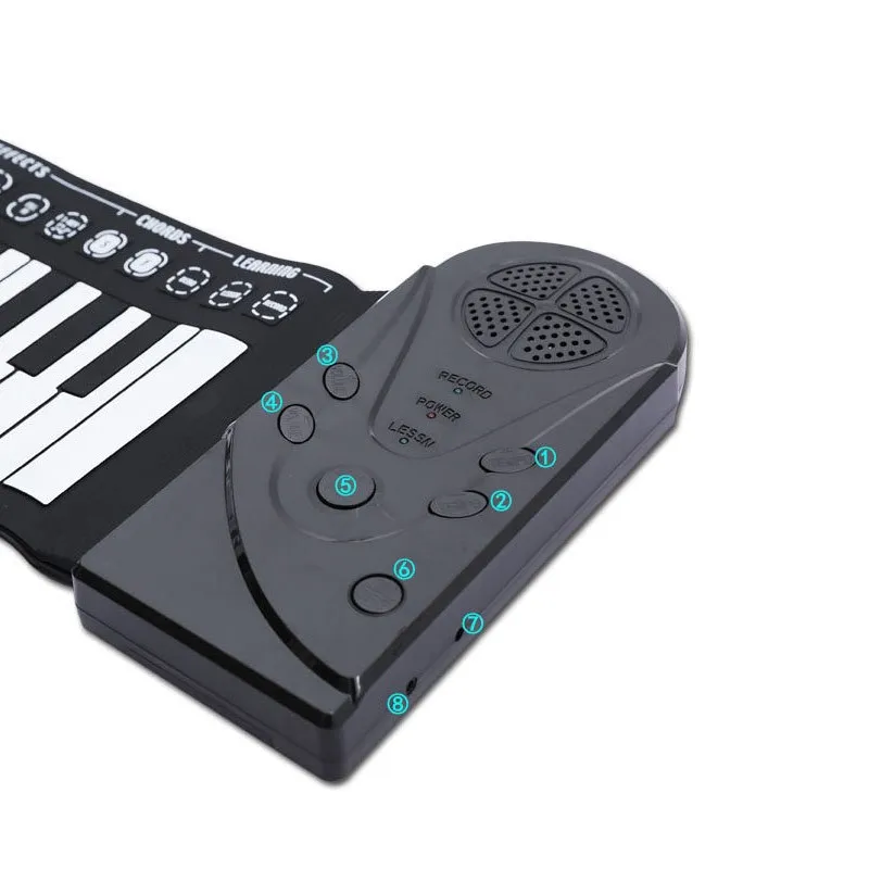 Piano enroulable portable en silicone souple pour enfants, clavier  électronique, éducation précoce des étudiants, 49 prédire