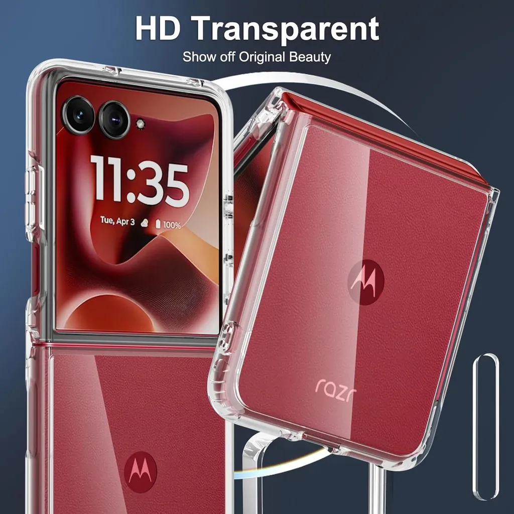 Transparent Shockproof Phone Case with Hard PC Back and Soft Edge Cover