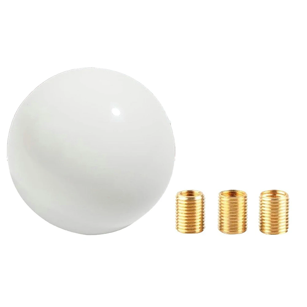 

1pc 54mm Acrylic Glossy White Round Ball Shift Knob Manual Gear Shifter Head Universal For Toyota, For Mitsubishi, For Nissan