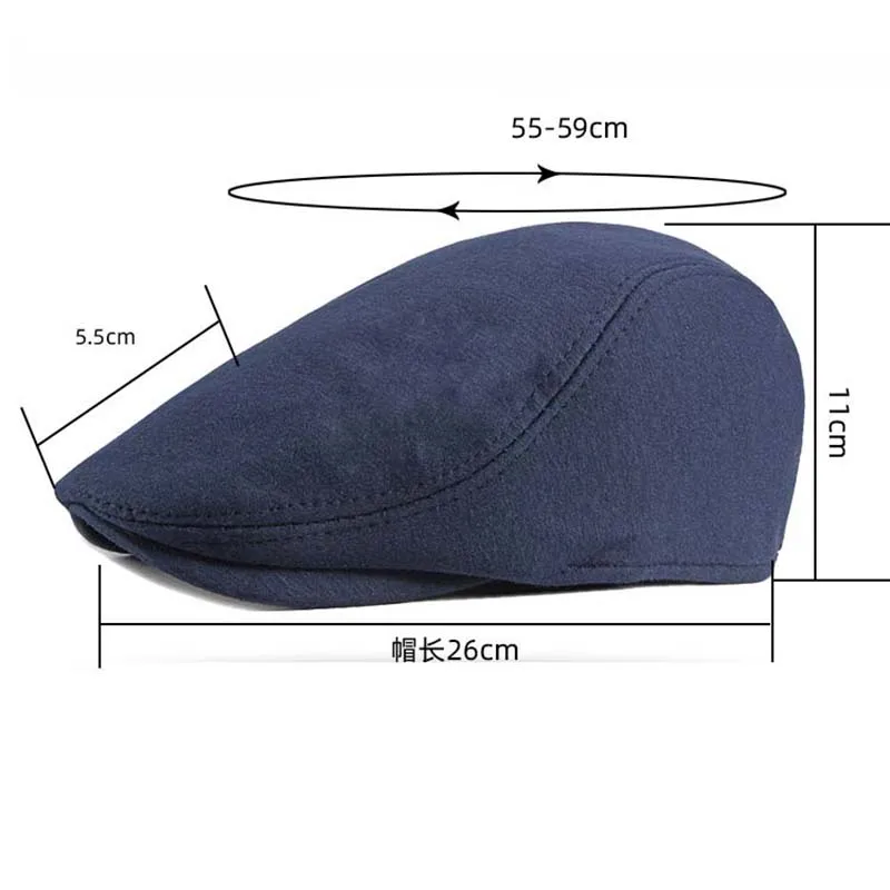 Retro Fashion Men\'s Hat Comfortable Cotton Newsboy Cap Outdoor Stylish Mens Outfits Golf Hats Fashion Solid Flat Caps for Women