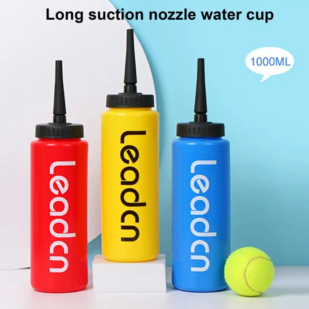 1LSportsWaterBottlewithLongStrawLettersDesignLargeCapacity