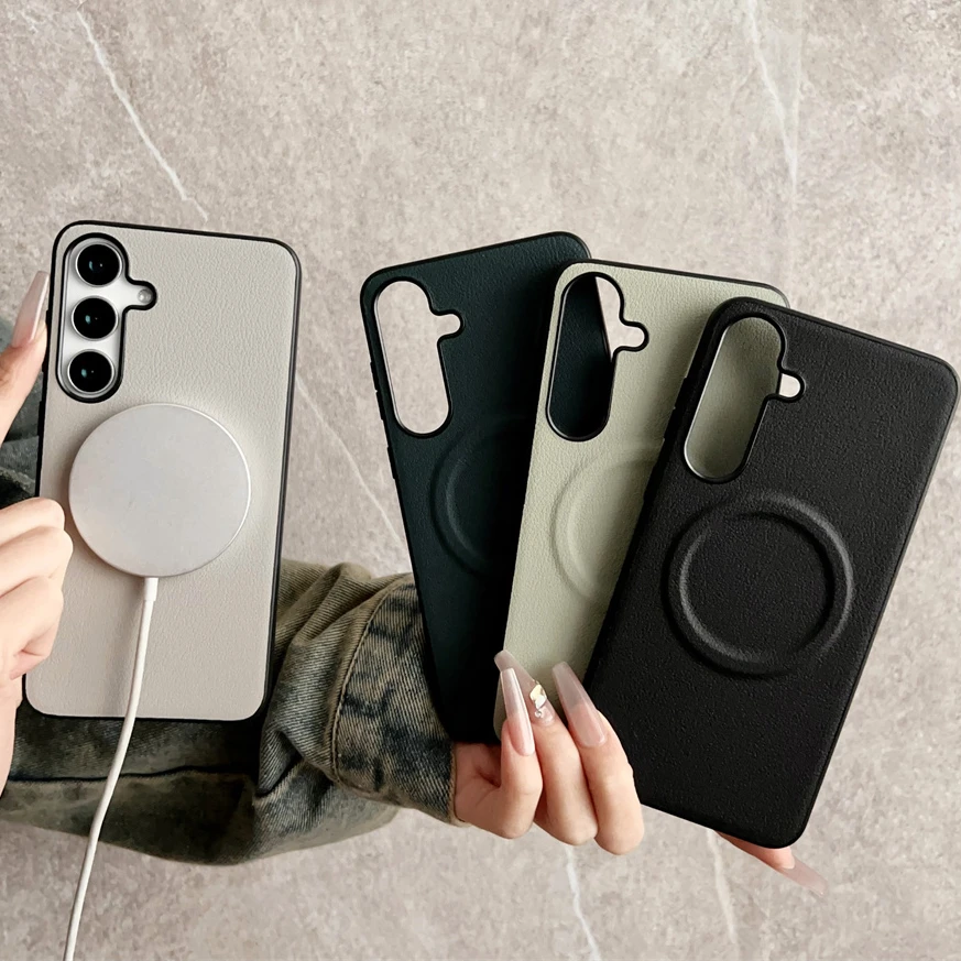 Luxury Magnetic Leather Case - Premium Shockproof PU Soft Cover