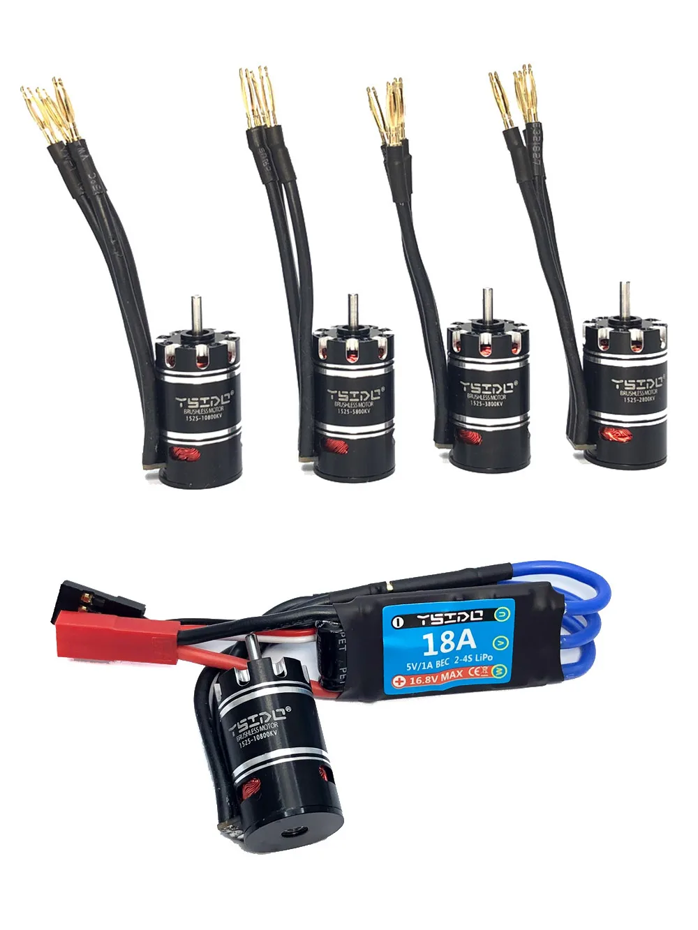 YSIDO mini 1525 Bürstenloser Motor 2800KV 3800KV 5800KV und 18A ESC Combo für Kyosho Mr03 Pro Atomic DRZ 1/24 1/28 1/32 RC Auto – Detail 2