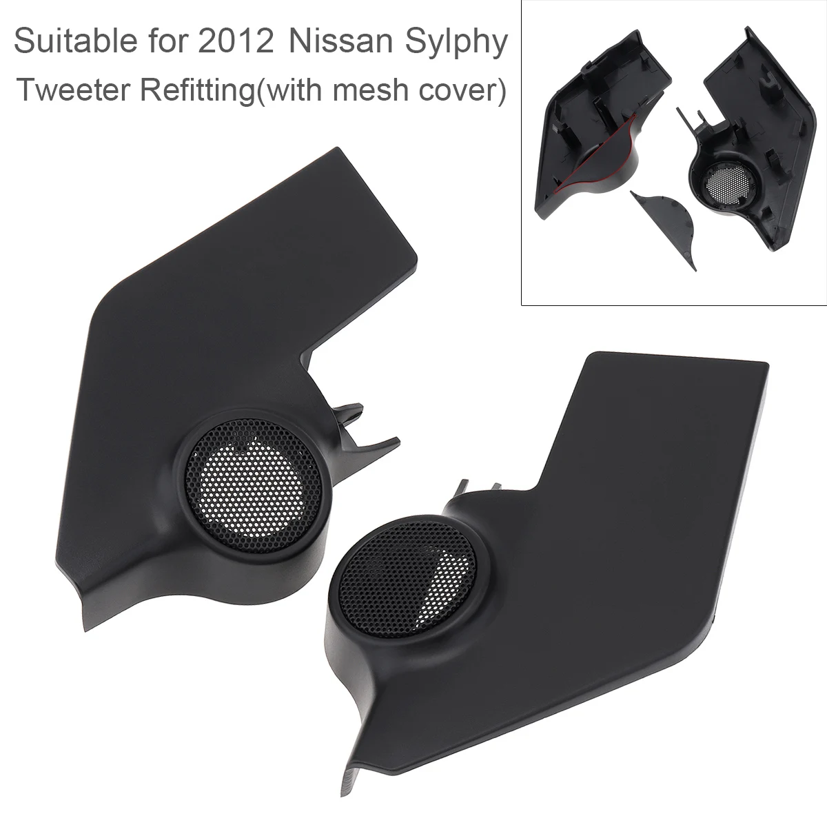 

ABS Hifi System Tweeter Horns Cover Fit for Nissan 2012 Refitting Installation Front Door Speaker Adapter DJ Accessories