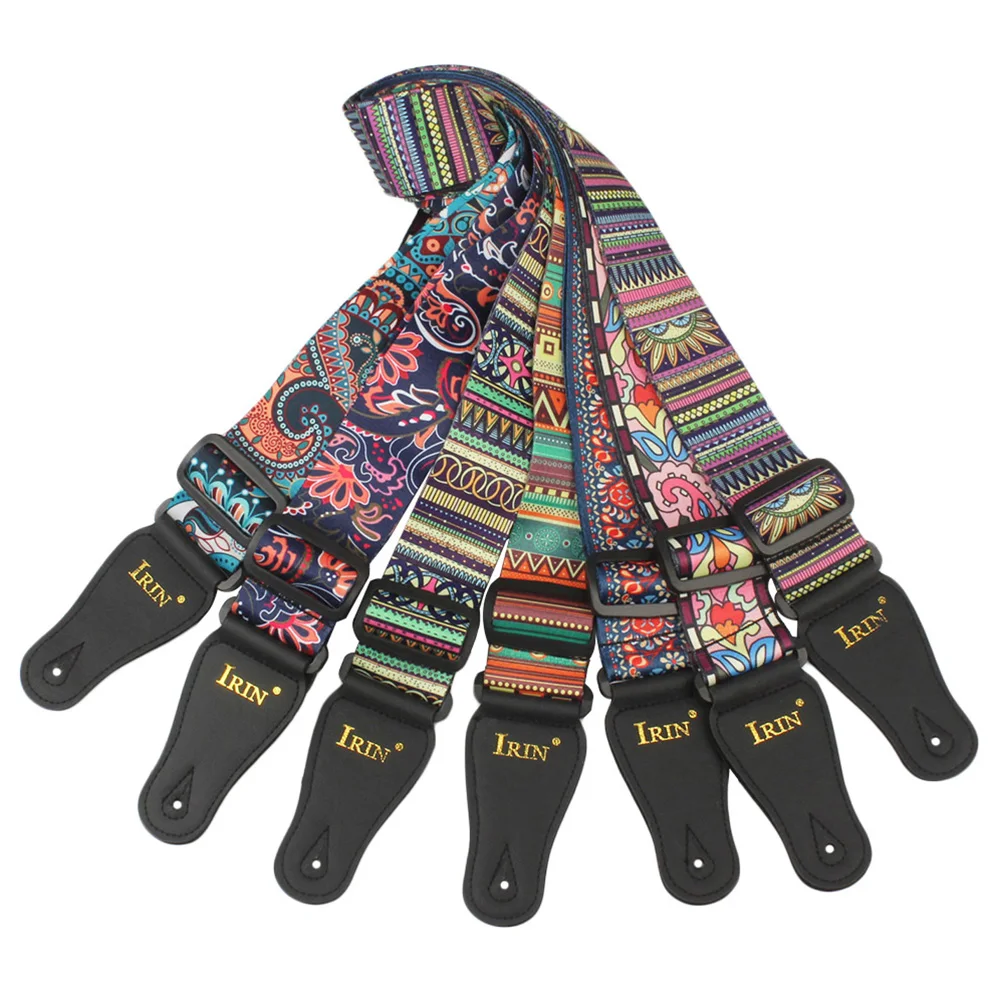 Adjustable Multi-Color Pure Cotton Guitar Strap