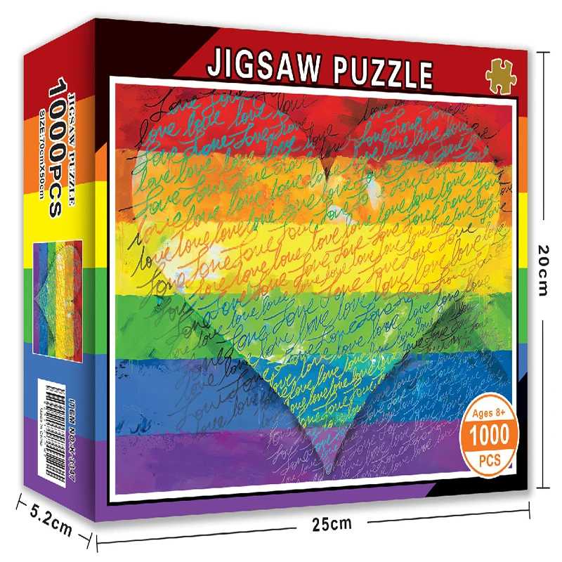 New Sign Of Love Puzzles For Adults 1000 Pieces Fashion Design Paper Jigsaw Games Precious Gift Box Sale Price Fidget Toy |