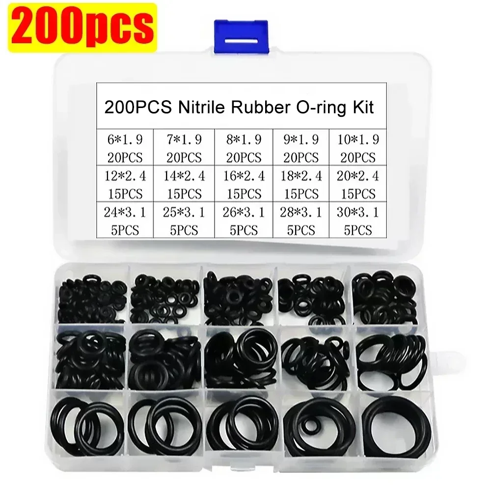 Nitrile Rubber O Ring Set - Elastic Oil-Resistant Sealing Gaskets