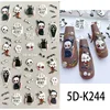 5D Realistic Relief Happy Halloween Prank Cute Skull Ghost Jack-o'-lantern Adhesive Nail Art Stickers Decals Manicure Charms 1