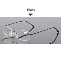 May Flower Blue Light Blockin Ultralight Memory Titanium Rimless Reading Glasses Men&Women Presbyopic Eyeglasses +1.0 +1.5 +2.0 3