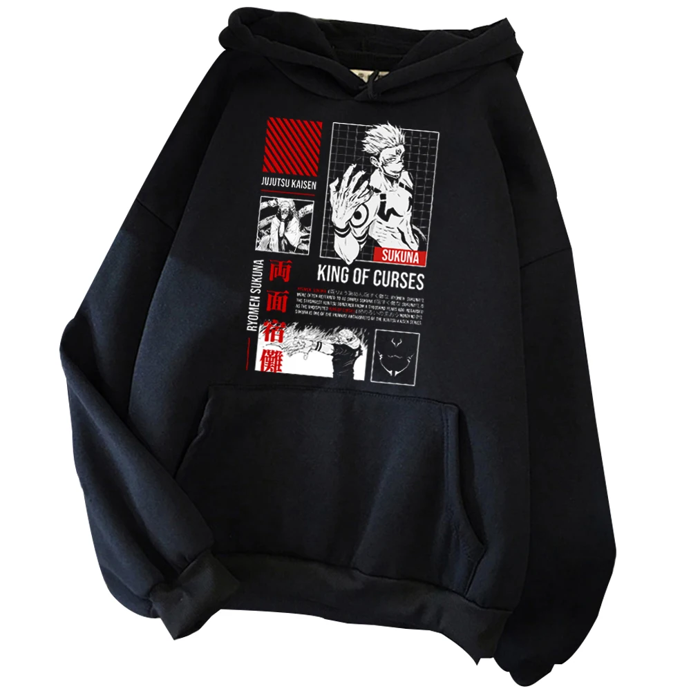 

Толстовка Sukuna с капюшоном Ryomen Sukuna аниме влюбленный подарок аниме вдохновленная толстовкой Винтажный стиль Харадзюку пуловер Топы уличная одежда унисекс