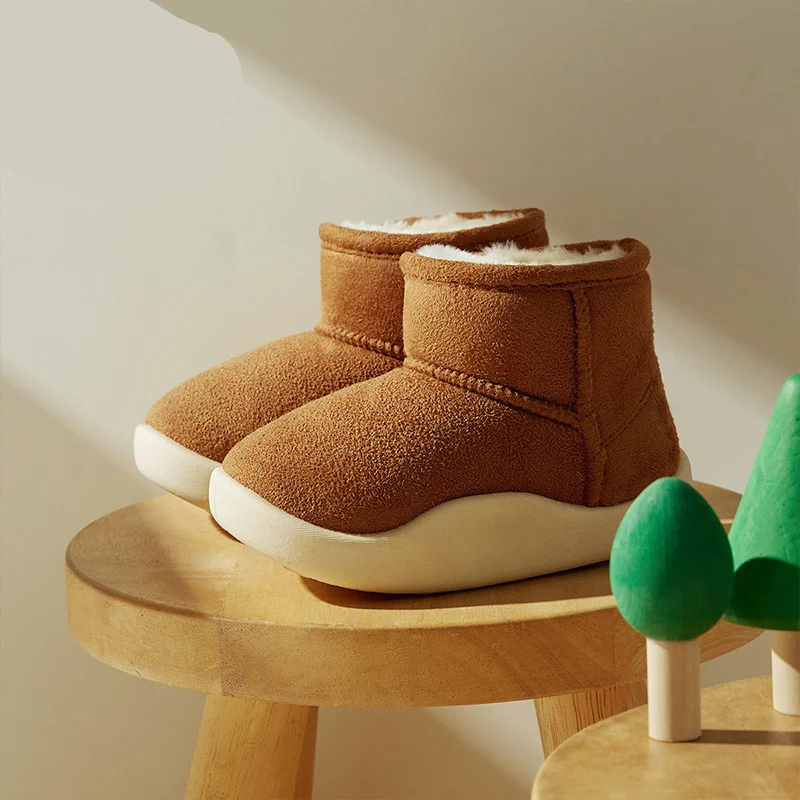 

Children's Cotton Padded Boots Shoes Winter Baby Short Boots Girls’ Boots Non Slip Boys' Plush Warm Children's Snow Boots