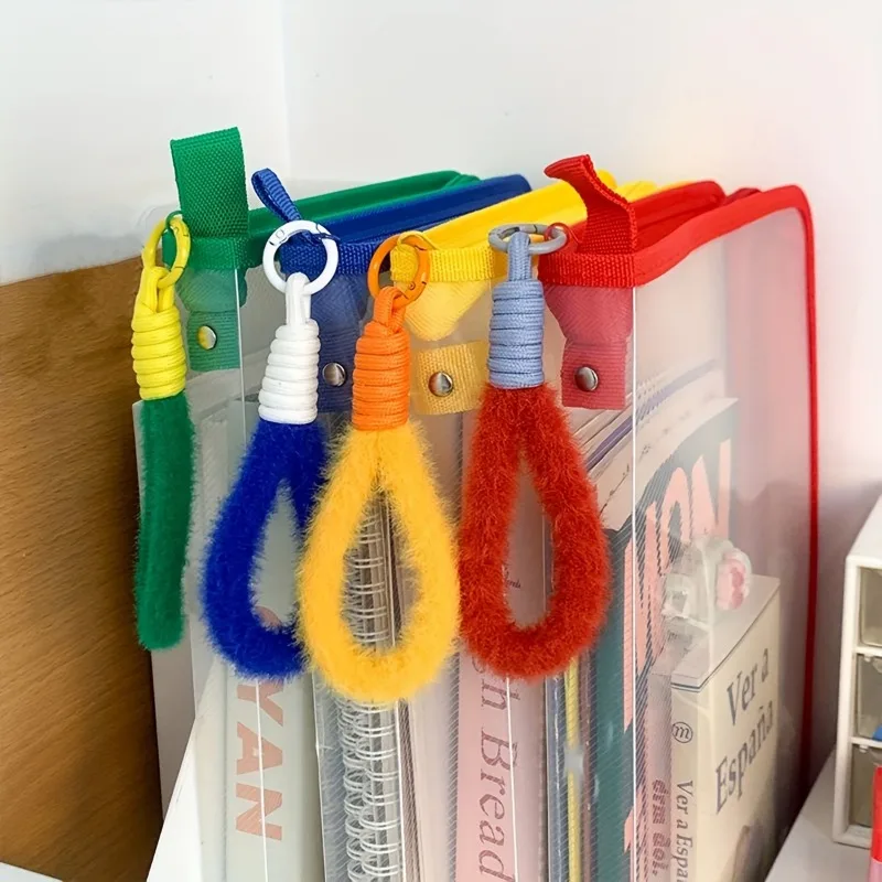 PP 지퍼가 달린 1pc A4 투명 능직 파일 가방, 귀여운 눈 액세서리, 학교 및 사무용품을 위한 휴대용 주최자