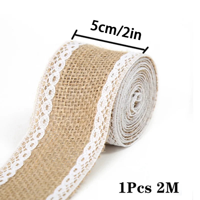 Jute Burlap Ribbon for DIY Wedding Decoration lace fabric lace ribbon lace decoration lace accessories lace sewing accessories