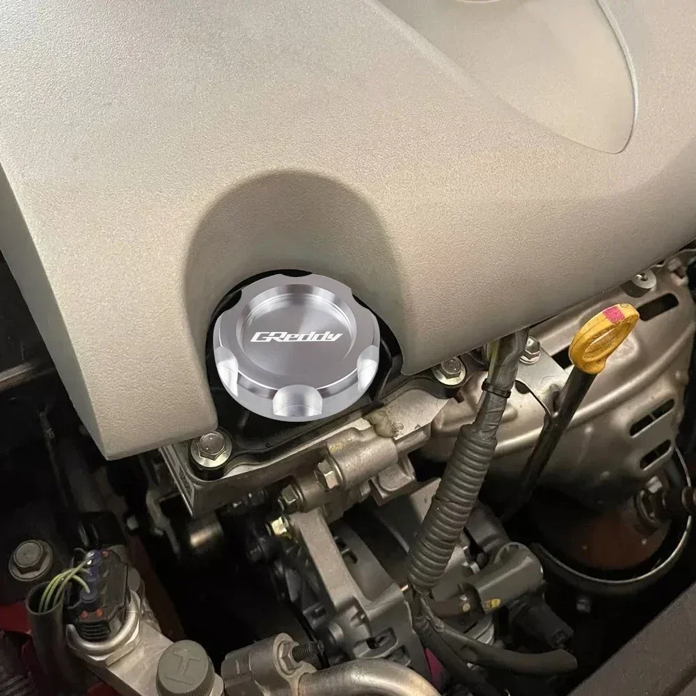 JDM 레이싱 카 스타일링 브랜드의 새로운 GReddy 스타일 알루미늄 원형 원형 구멍 스타일 오일 캡 혼다 닛산 자동차 스타일링