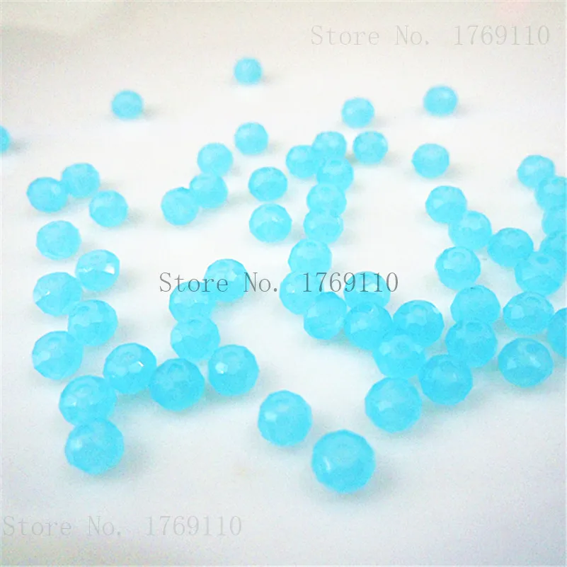 Olive Green Faceted Crystal Glass Rondelle Beads for Jewelry Making - 125pcs, 3x4mm