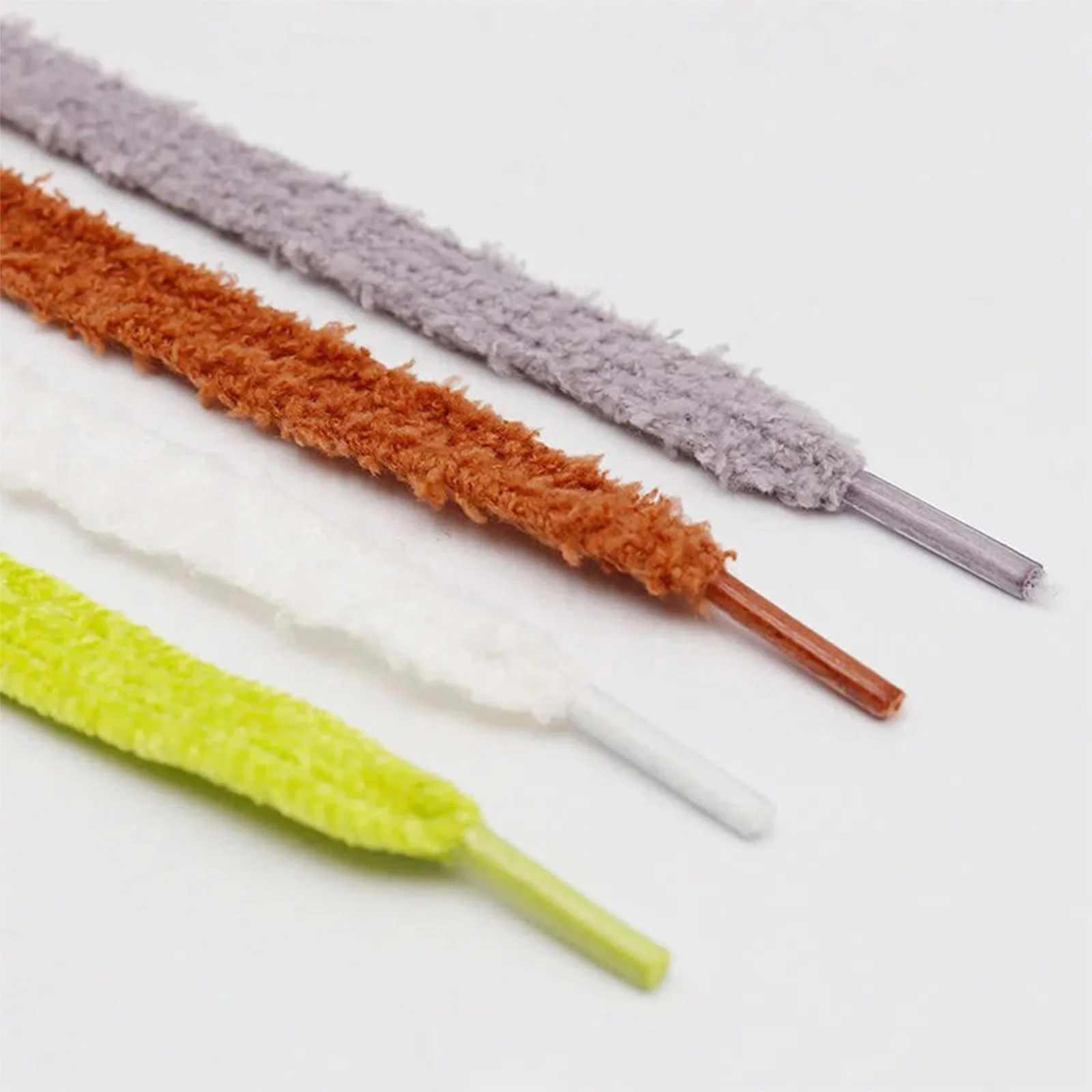 1 Pair 15mm Wide Flat Hollow Soft Fluffy Shoelaces for Women Board Shoes Canvas Shoes