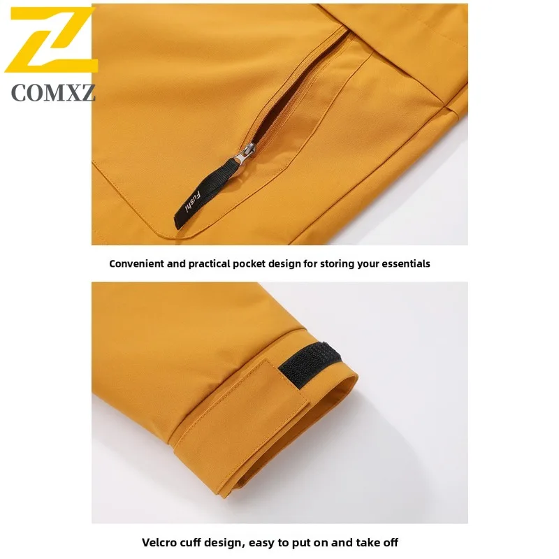 COMXZ Hiking Travel Mens Jacket Comfortable Windproof Outerwear 2025 Casual Street Style Lightweight Autumn New Windbreaker