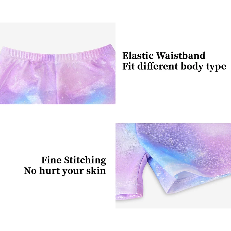 Mädchen-Gymnastik-Trikot für Kinder, glitzerndes 4-teiliges Tanz-Trikot für Kleinkinder, sportliche Taumeln-Outfits – Detail 21
