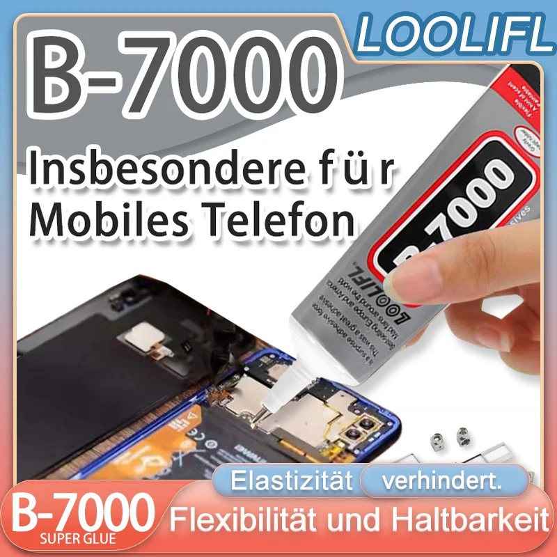 B7000 Special Mobile Phone Repair Sticker Glue Transparent Soft Cell Phone Display Back Cover Drums Durable Pre-glue Tip
