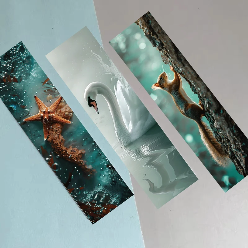 혼합 동물 고양이 토끼 책갈피, 창의적인 손 계정, DIY 장식, 문구류, 학생 사무용품, 30 개