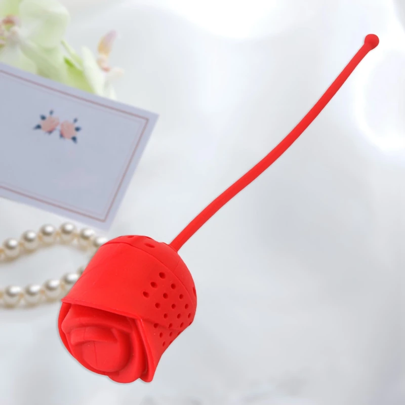 Silicone Tea Infuser Cute Rose Shape Loose Tea Leaf Steeper Strainer Holiday Gift for Lovers