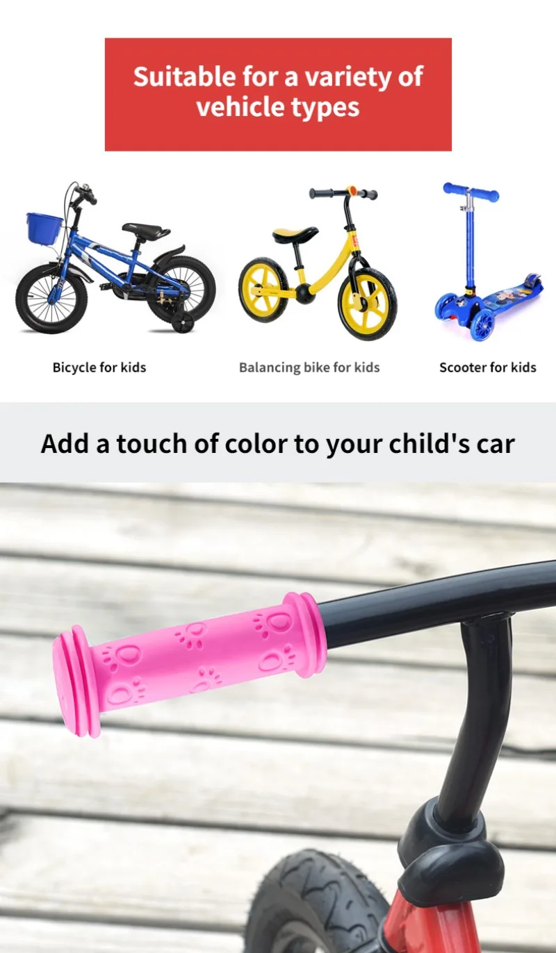 Kinderwagen Griffe Kinder Balance Auto Griffe Weiche rutschfeste Kinder Fahrrad Griff Handschuhe Fahrrad Zubehör Outdoor Sport – Detail 12