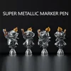 8 Colors Set Metallic Marker Pen 1mm DIY Reflective Paint Pen Permanent Gold SILVER Marker Touch Up, Model Painting, Marking 5