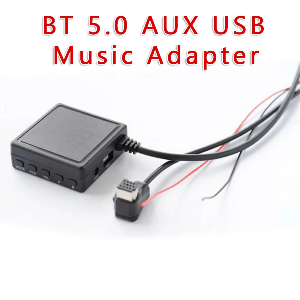 BT 5.0 AUX USB Music Adapter MIC Audio Cable For Pioneer Radio IP-BUS P99 P01 Car Styling Replace Accessories