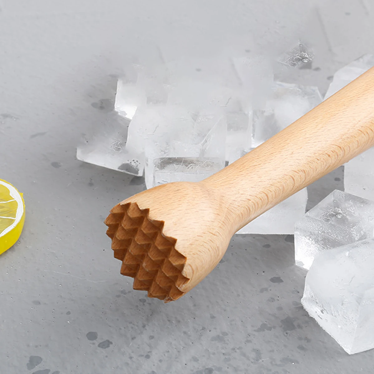 Wooden Muddler for Cocktails, Wood Ice Crusher Muddler Bar Tool, Kitchen Tool for Garlic Herbs Fruits bar tools