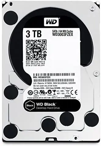 WD Черный 4 ТБ 3 ТБ 2 ТБ 1 ТБ Внутренний жесткий диск HDD SATA 64 МБ кэш 3,5 дюйма Подходит для настольных игровых консолей 6