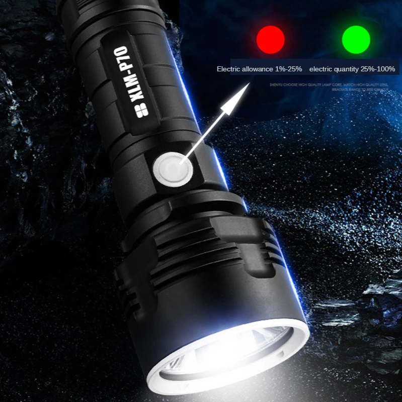 ZHIYU Super Powerful LED Flashlight L2 P70 Tactical Torch USB Rechargeable Linterna Waterproof Lamp Ultra Bright Lantern Camping