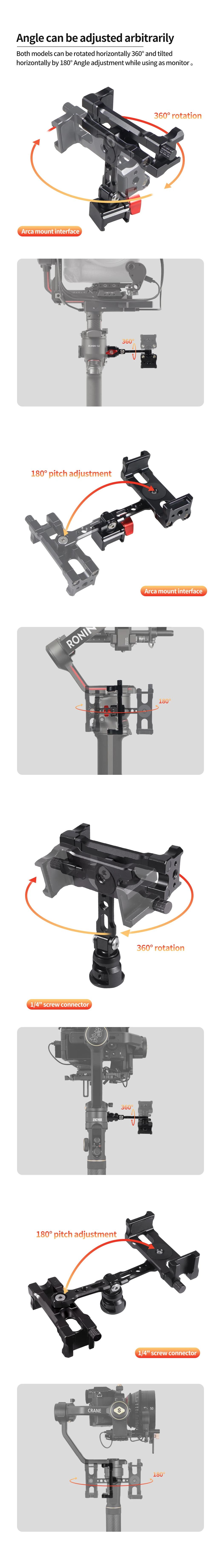 Description Picture 4 of itemNATO Rail Clamp Mobile Holder Cold Shoe Mount Clip for Smartphone Camera Cage Rig for DJI Gimbal RS3 RS4 Monitor Tripod Bracket