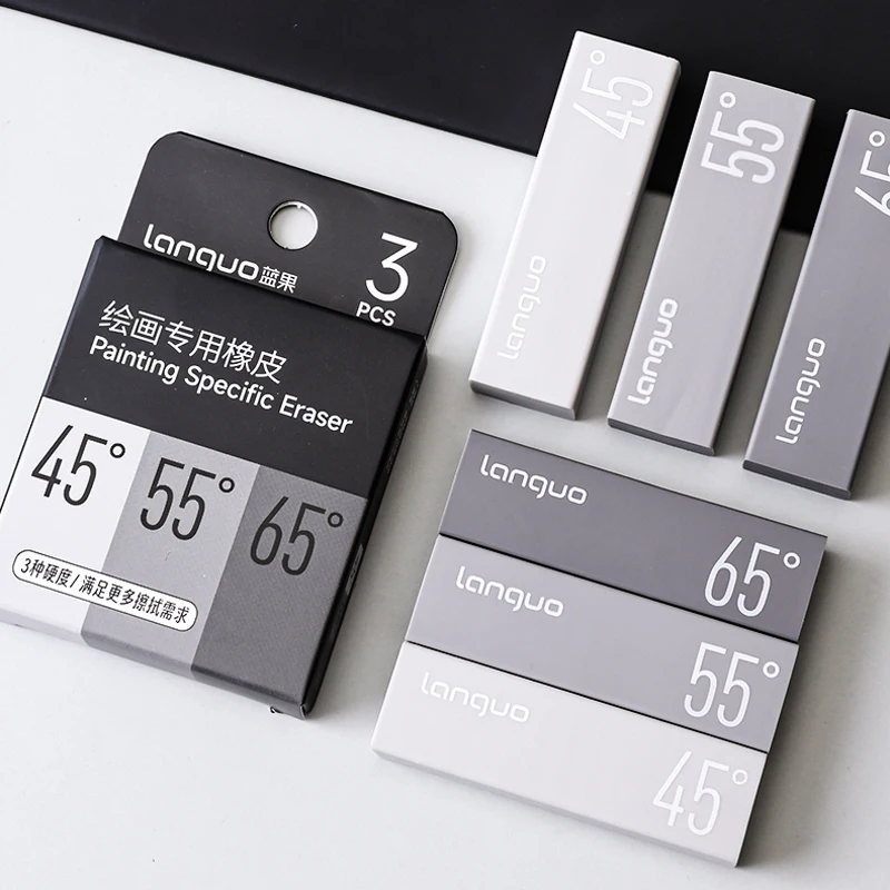 3 Pcs/Set Painting Specific Eraser for Drawing Highlighting Brightening Charcoal Pencil & Pastel Artists Works Stationery