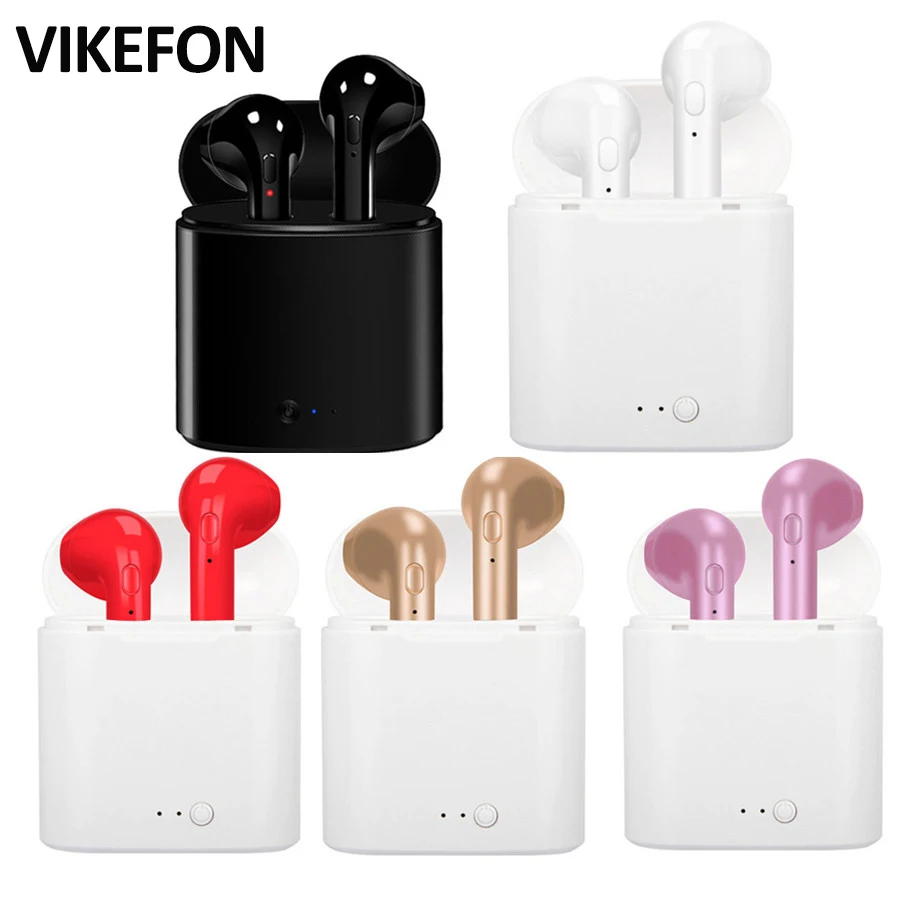 HOT VIKEFON i7 i7s TWS Mini Draadloze Bluetooth Oortelefoon In-Ear Stereo  Oordopjes Headset met Opladen Doos Microfoon Voor Alle Smart telefoon -  AliExpress