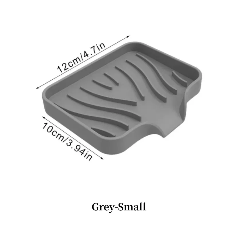 1 Pcs Silicone Soap Tray/Stand, Self-Draining Soap Pad,Multifunctional No-Punch Sink thumbnail 7