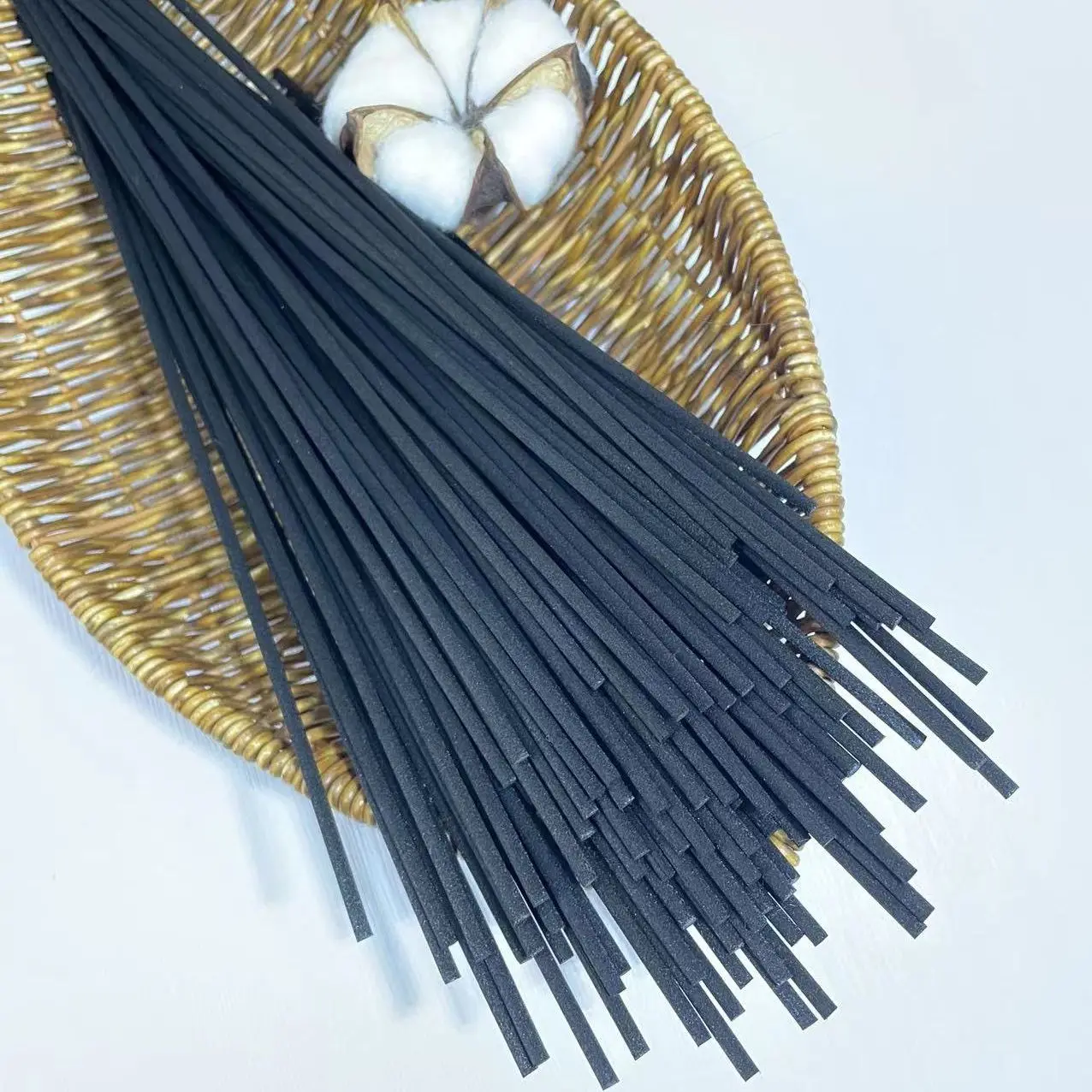 L24CM X Dia3MM Factory Premium Aroma Fragrance Rattan Sticks For Reed Diffuser, Black Fiber Rods for Air Freshener
