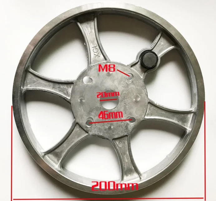 Spinning bicycle aluminum alloy belt drive wheel accessories exercise bike pedal middle wheel belt disk accessories