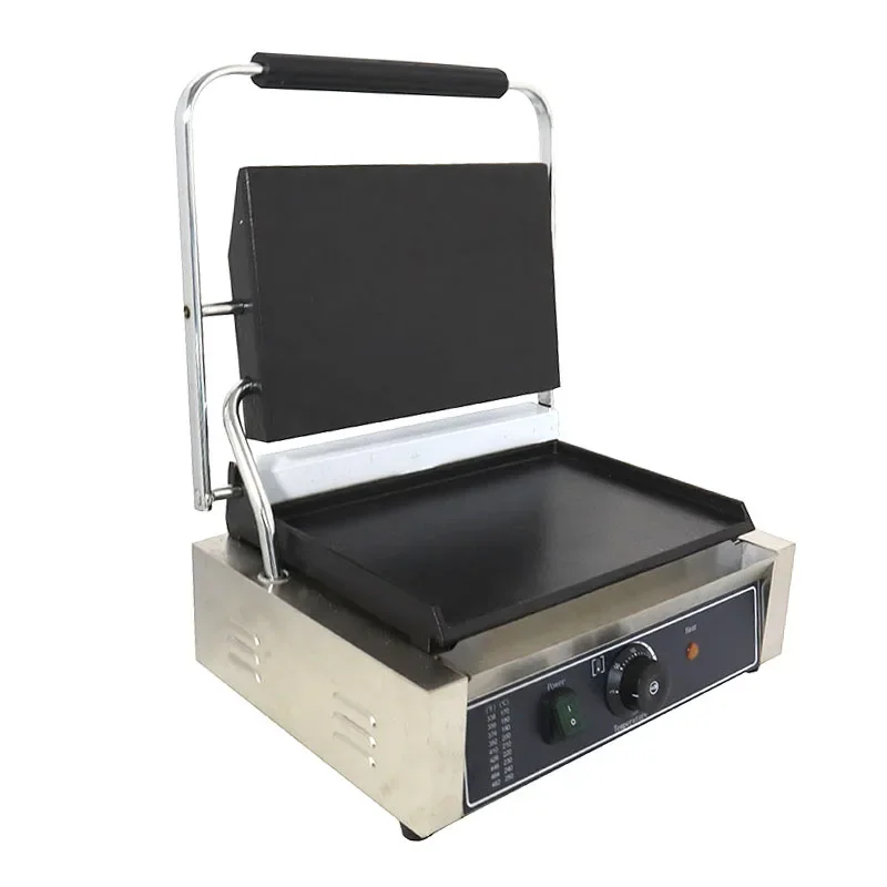 Commercial Electric Cast Iron Contact Sandwich Panini Press Maker Grill Griddle Machine 3